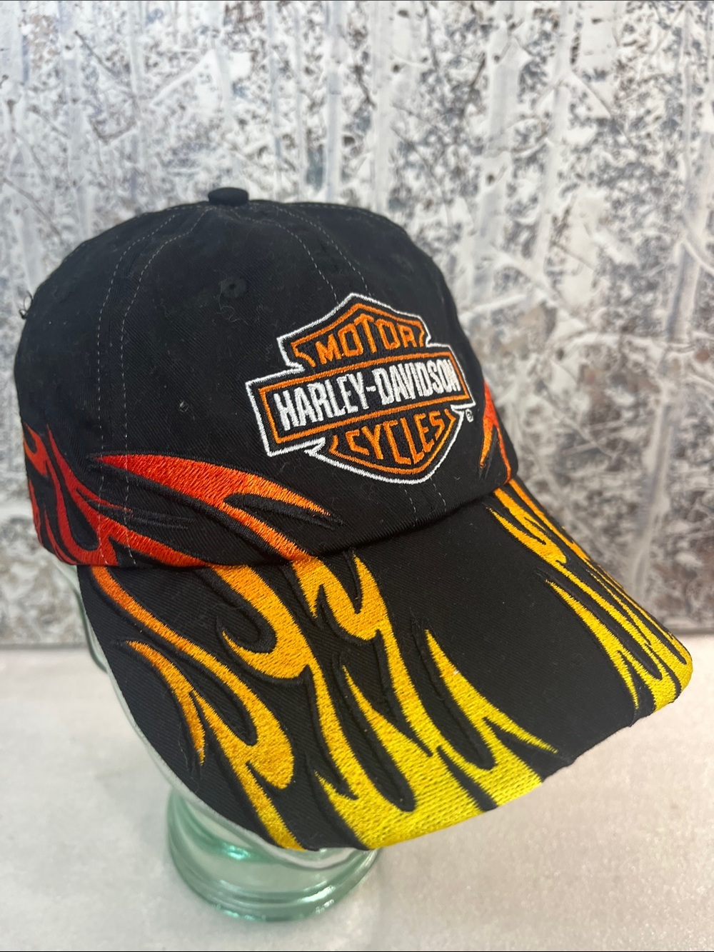 Harley Davidson Flames Strap Back Cap